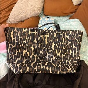 kate spade Leopard Print Tote in Brown and Black